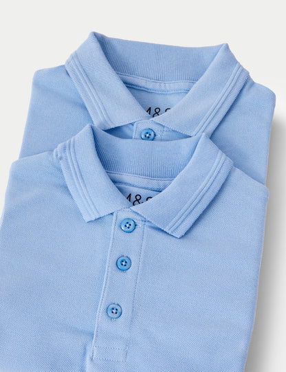 Saf Pamuklu 2'li Polo Yaka T-shirt (2-16 Yaş)