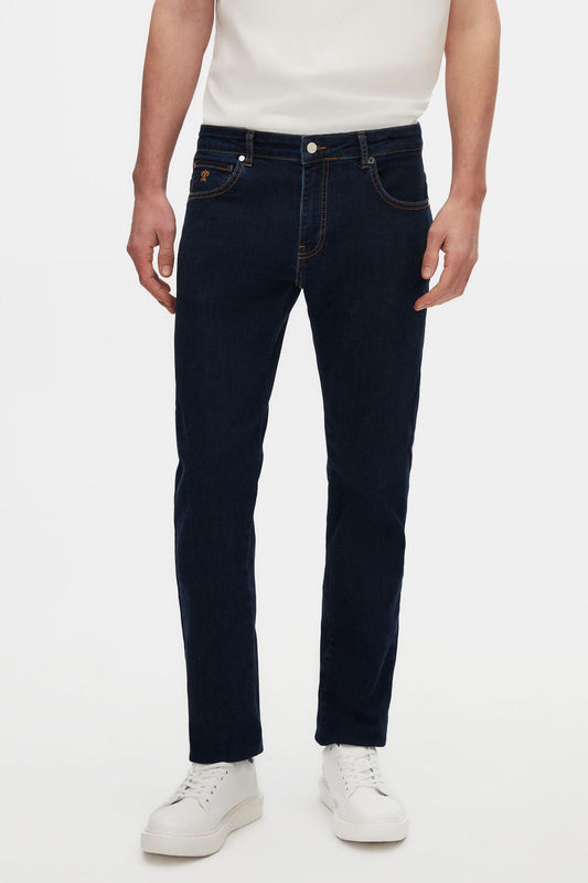 Damat Slim Fit Lacivert Denim Pantolon