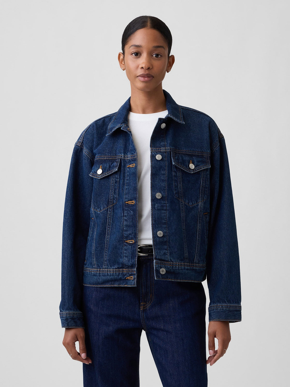 Koyu Mavi Relaxed Icon Denim Ceket