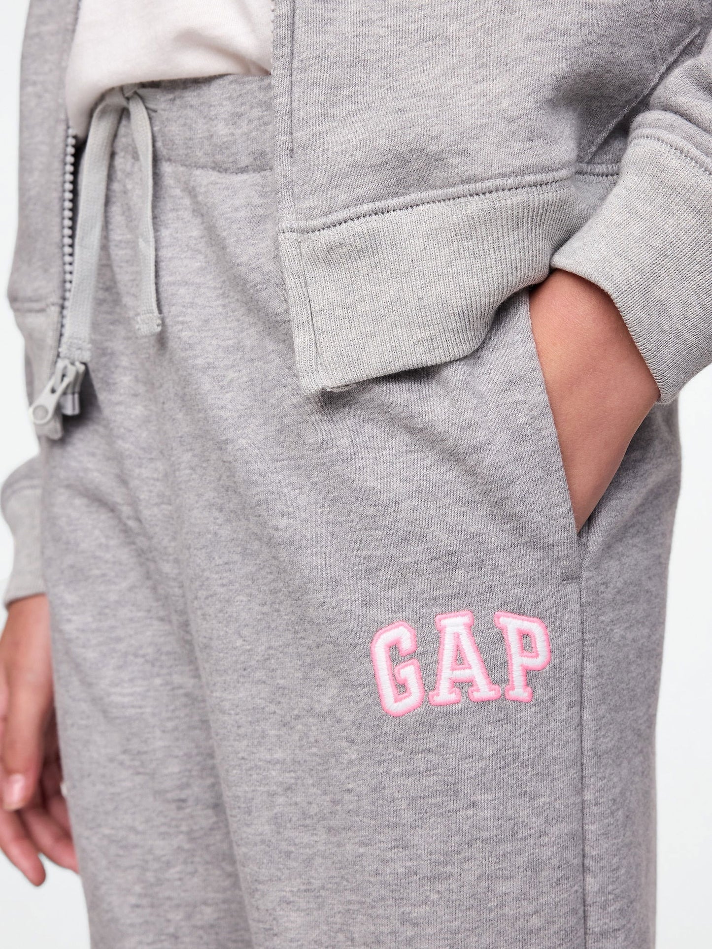 Gri Gap Logo Relaxed Havlu Kumaş Jogger Eşofman Altı