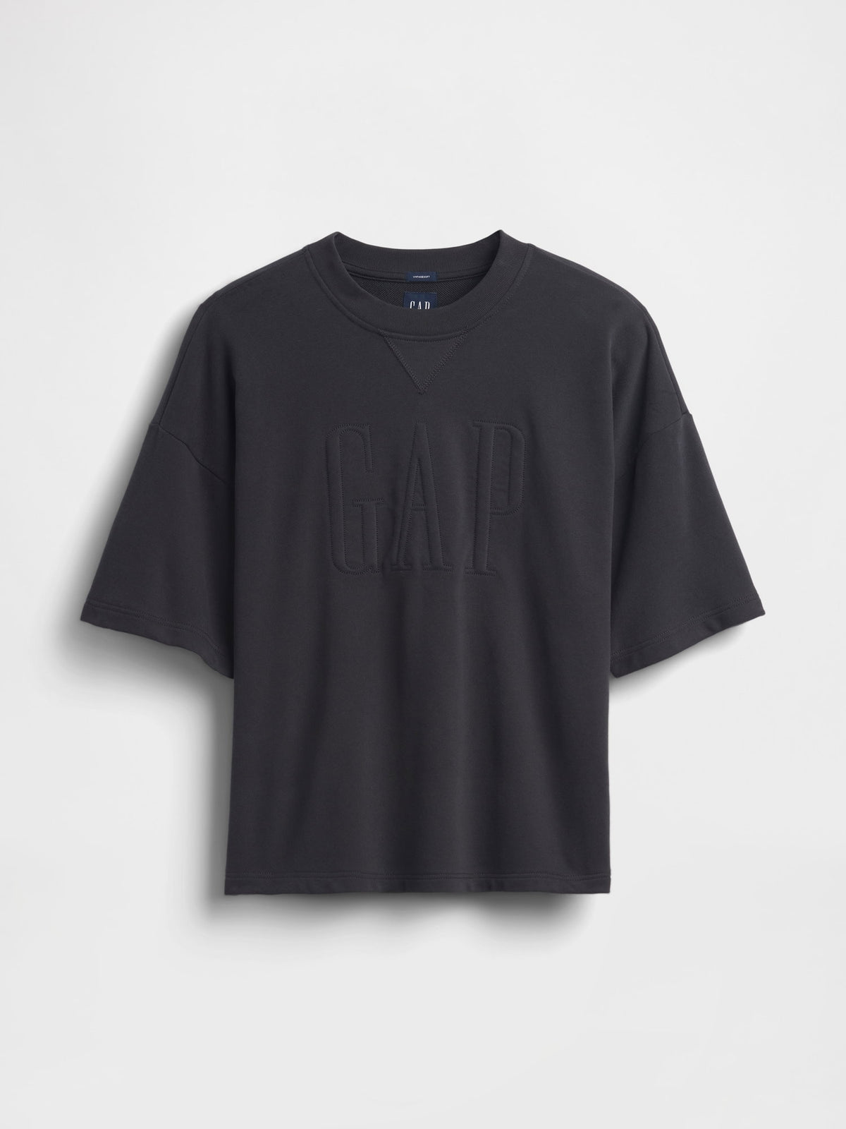 Siyah Vintagesoft Terry Oversize Logo Sweatshirt