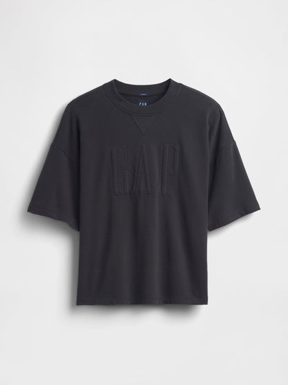 Siyah Vintagesoft Terry Oversize Logo Sweatshirt