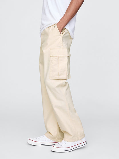 Bej Utility Kargo Pantolon