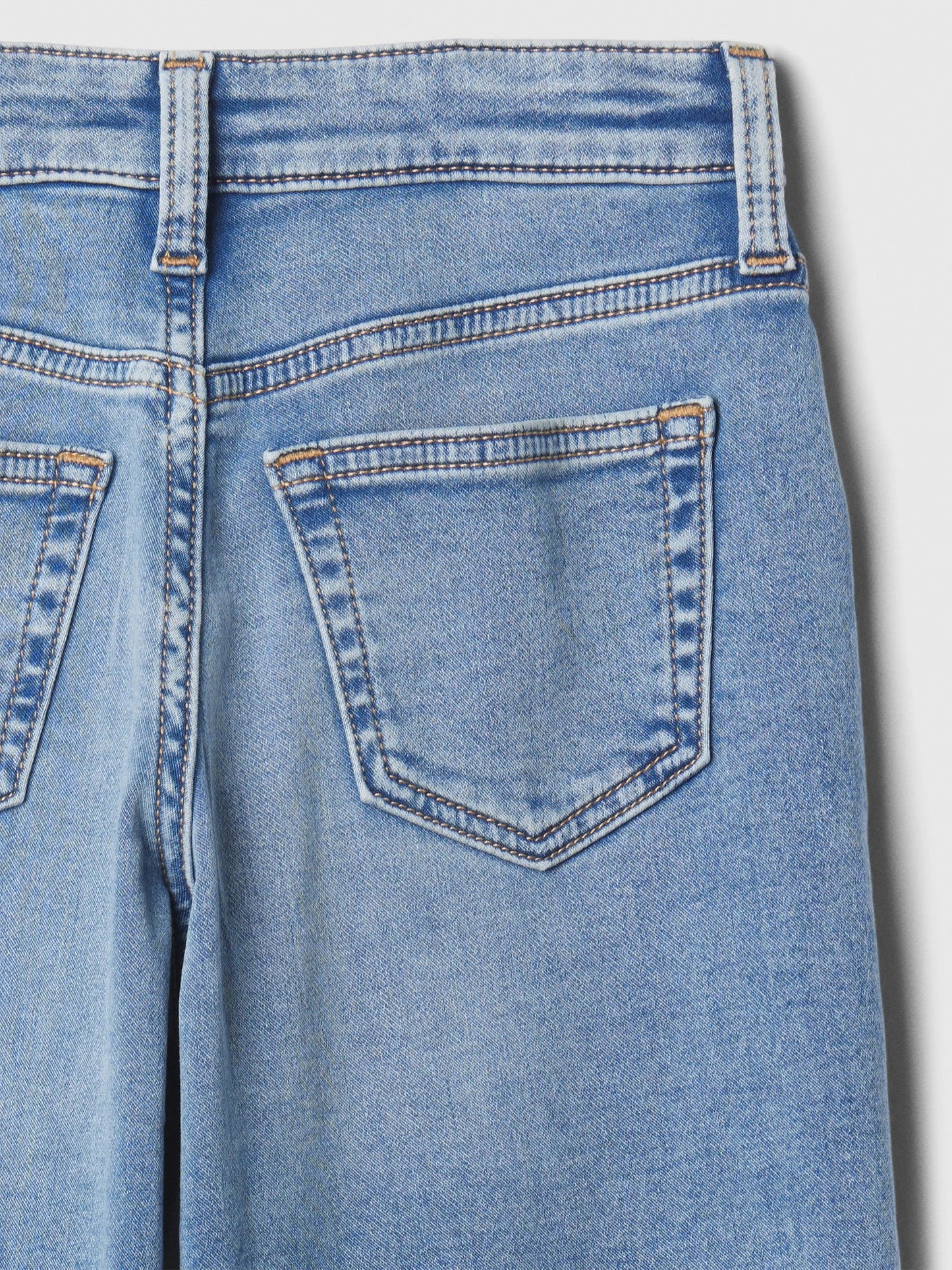 Açık Mavi High Rise Supersoft Wide-leg Jean Pantolon