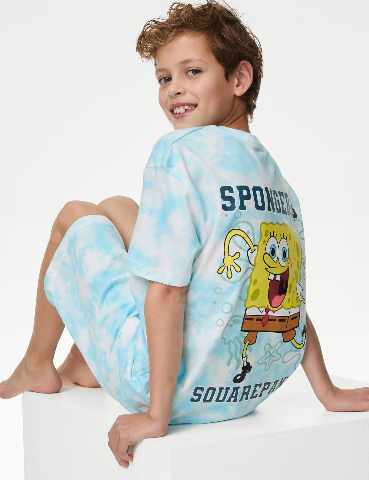 Saf Pamuklu Spongebob Karepantolon™ Pijama Takımı (6-16 Yaş)