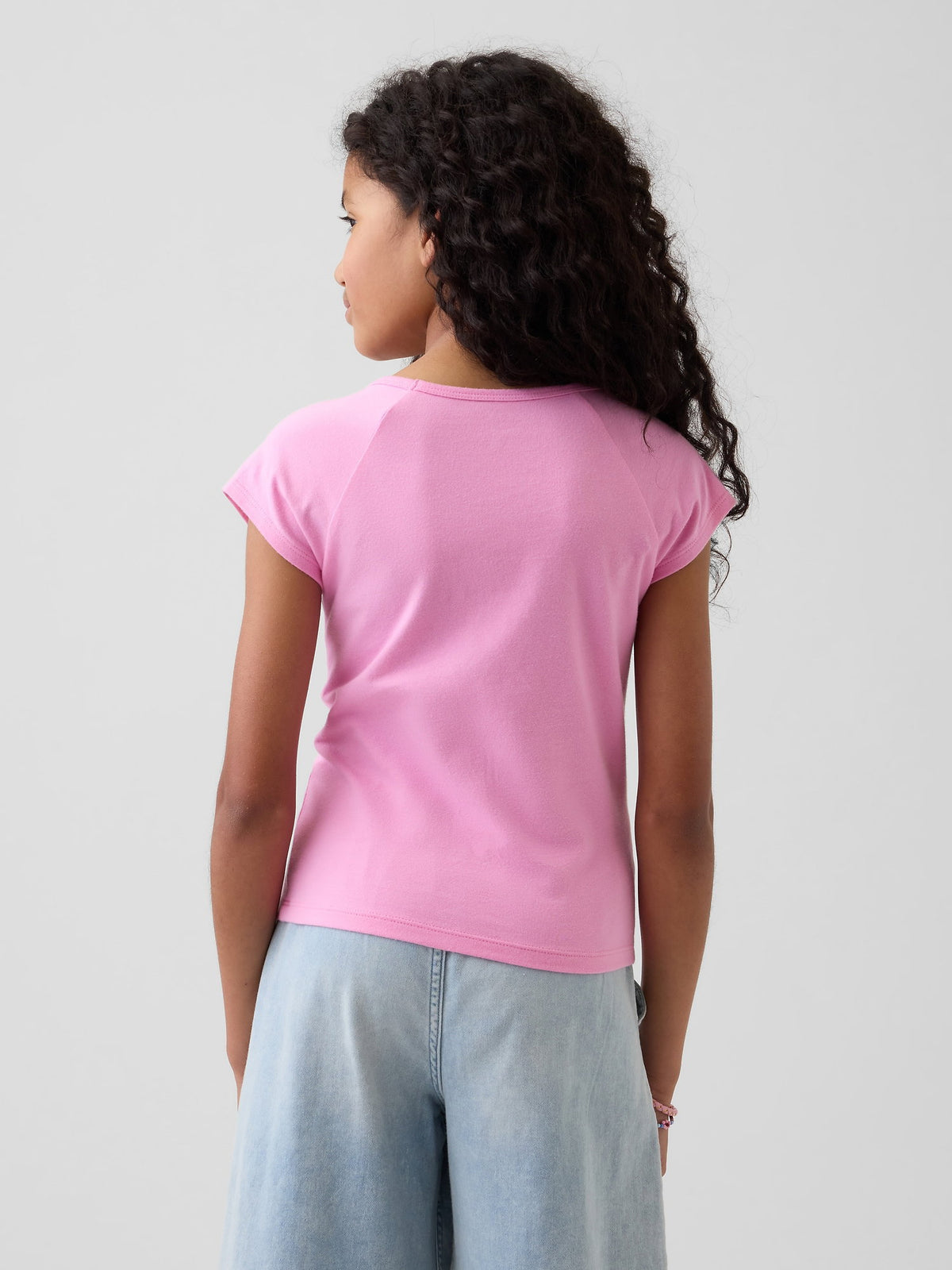 Pembe Kare Yaka T-shirt