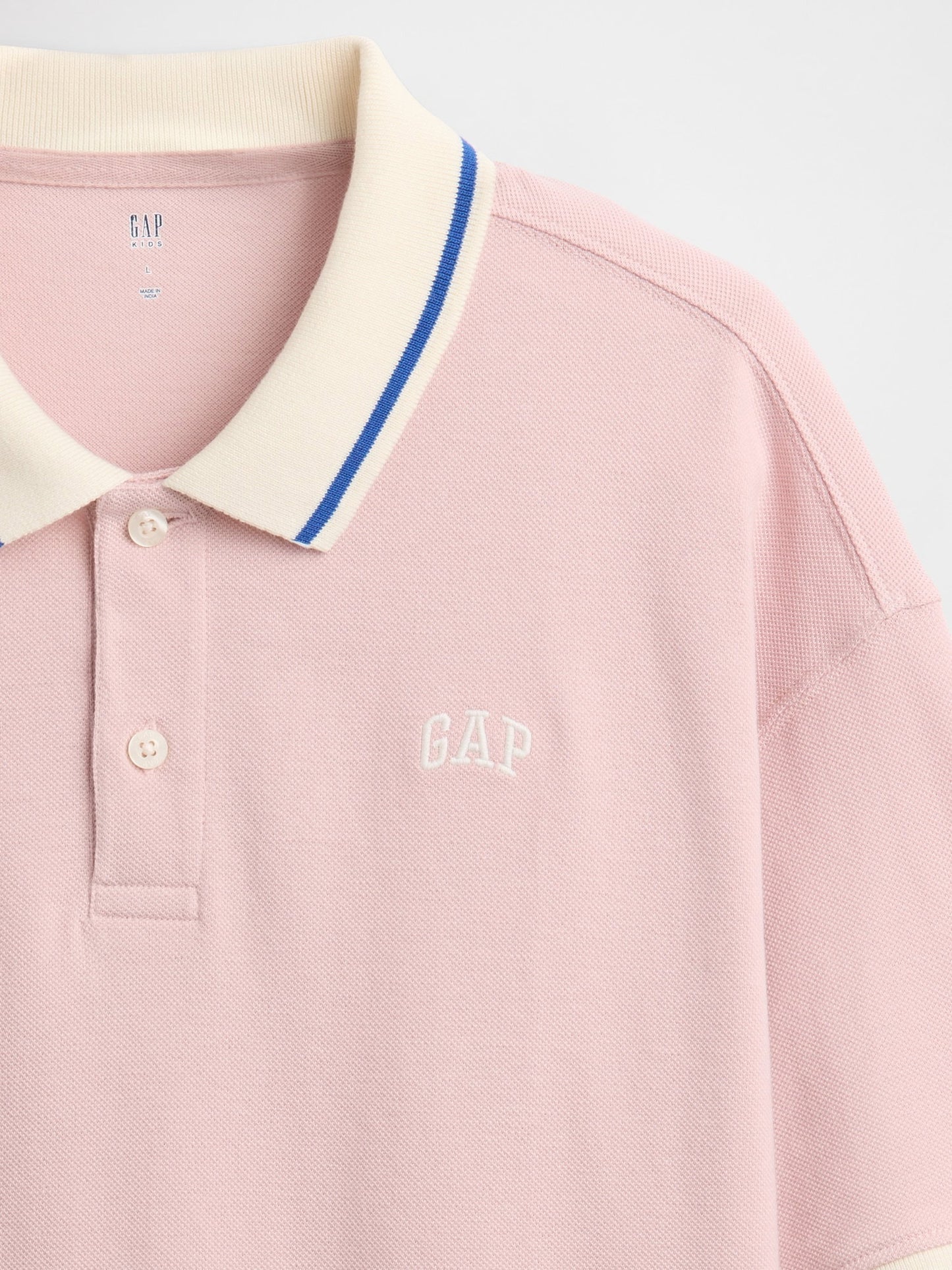 Pembe Oversized Gap Logo Pique Polo T-shirt