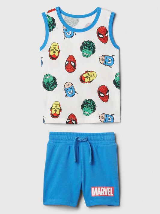 Mavi Marvel Avengers Desenli Outfit Set