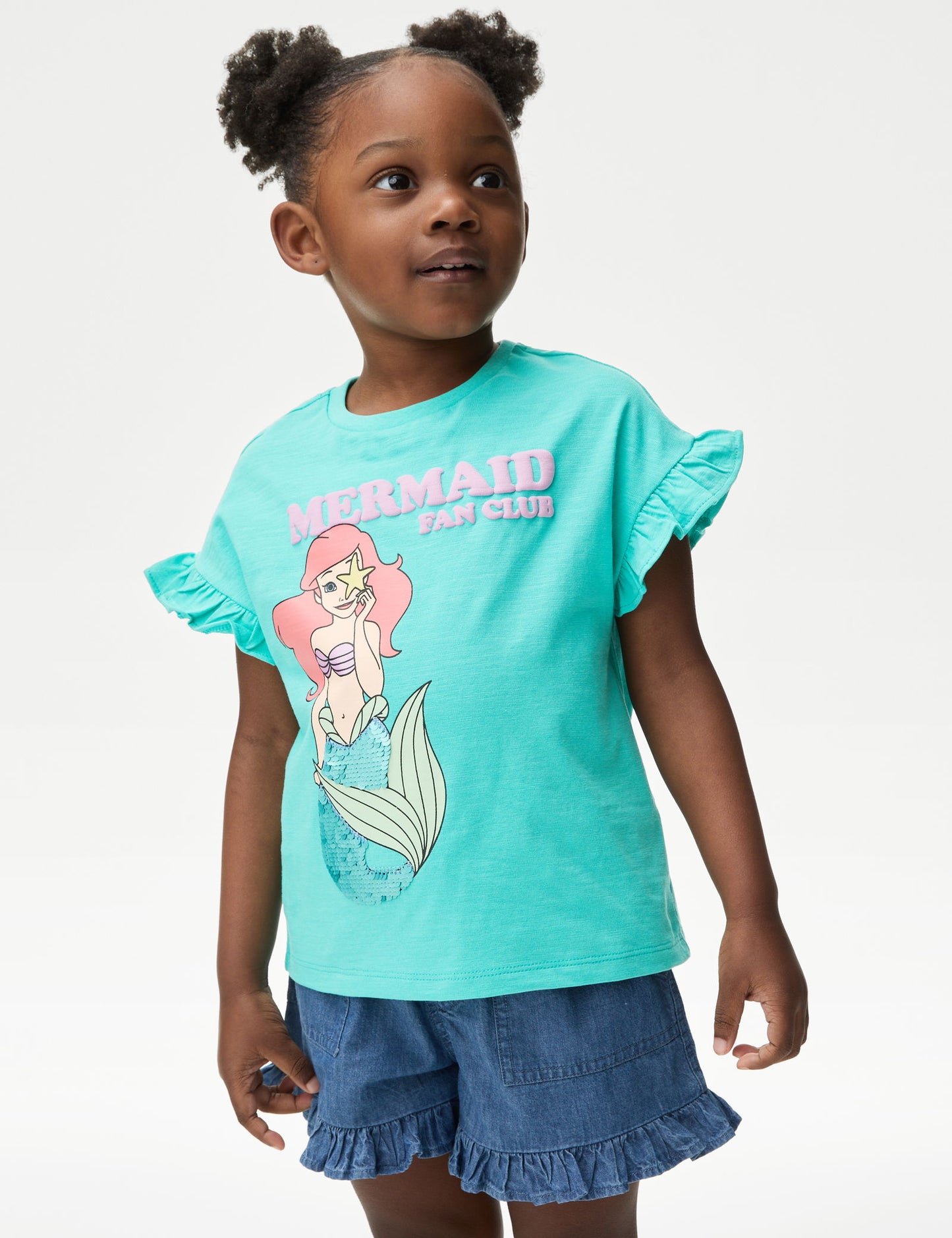 Saf Pamuklu Disney Little Mermaid:trade_mark: T-shirt (2-7 Yaş)