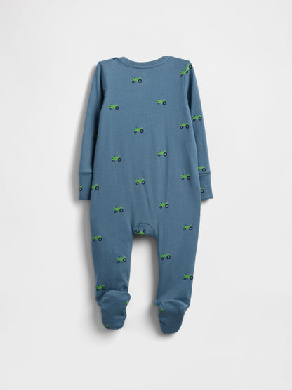 Mavi First Favorites Organik Pamuklu Ayaklı Bodysuit