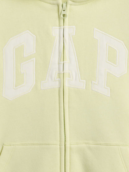 Açık Yeşil Vintagesoft Logo Fermuarlı Sweatshirt