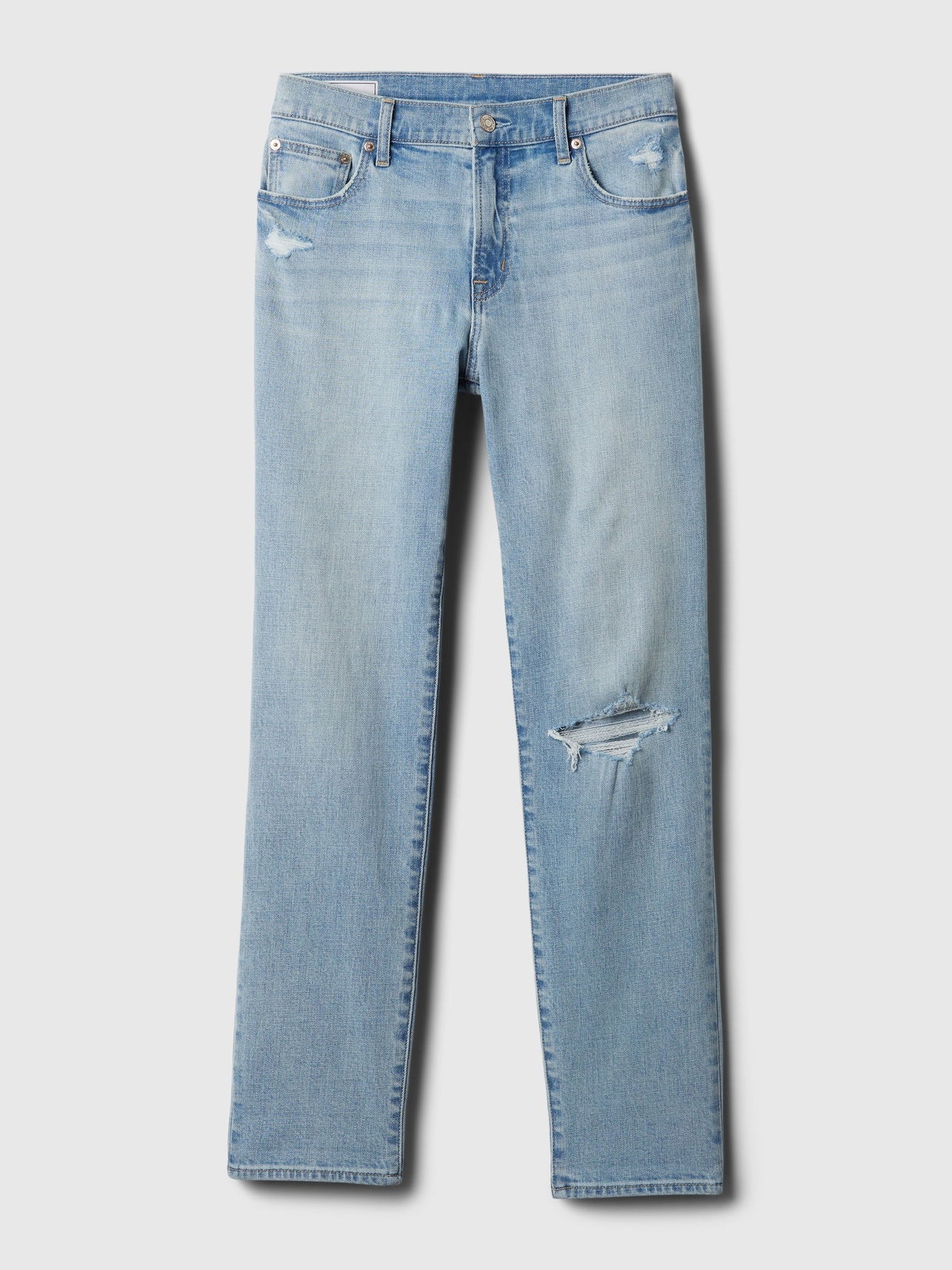 Açık Mavi Mid Rise Girlfriend Jean Pantolon