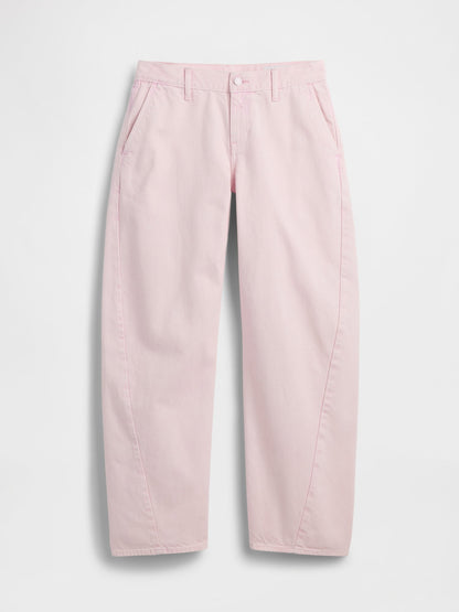 Açık Pembe Gap × Hfr Low Rise Pink Baggy Barrel Jean Pantolon By Nicole Benefield Portfolio