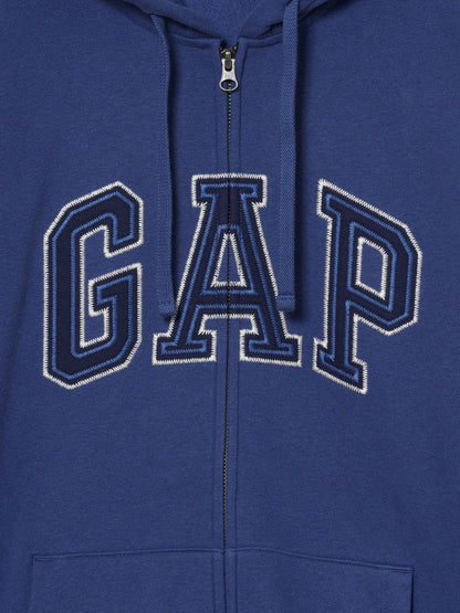 Koyu Mavi Vintagesoft Arch Logo Tam Fermuarlı Sweatshirt