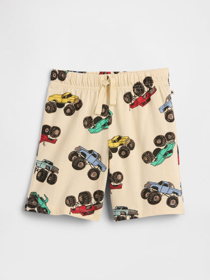 Krem Babygap Baskılı Jersey Pull-on Şortlar