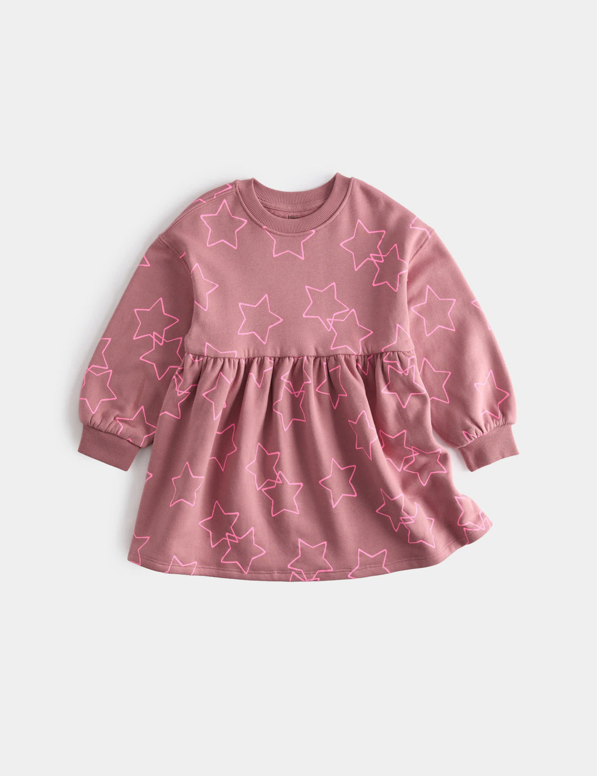 Pamuklu Yıldız Detaylı Sweatshirt Elbise