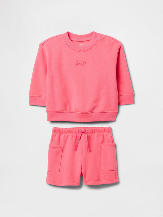 Pembe VintageSoft Gap Logo Fleece Outfit Set