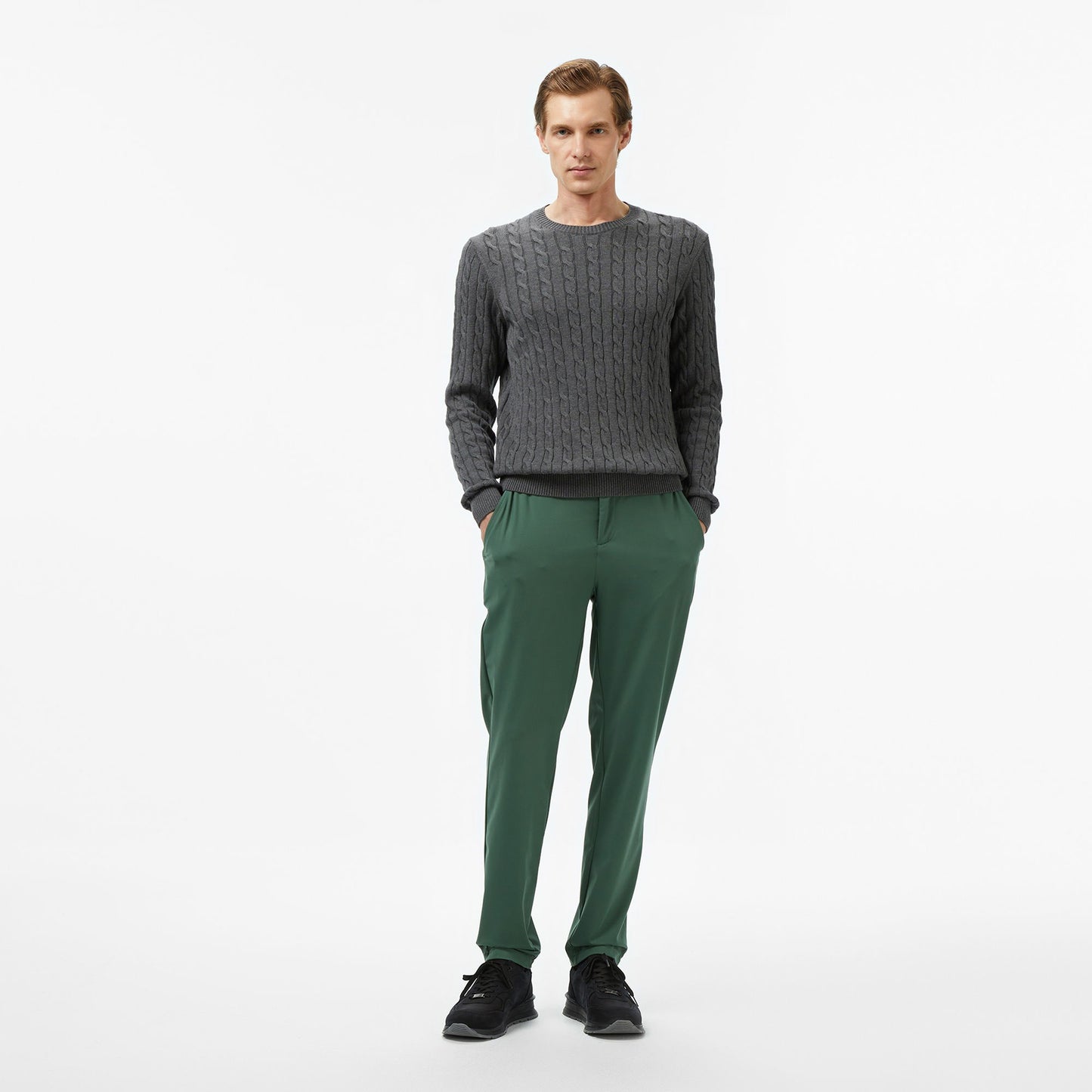 Nautica Erkek Gri Classic Fit Kazak