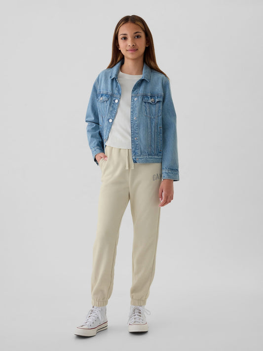 Kırık Beyaz Gap Logo Jogger Slouchy Fleece Eşofman Altı