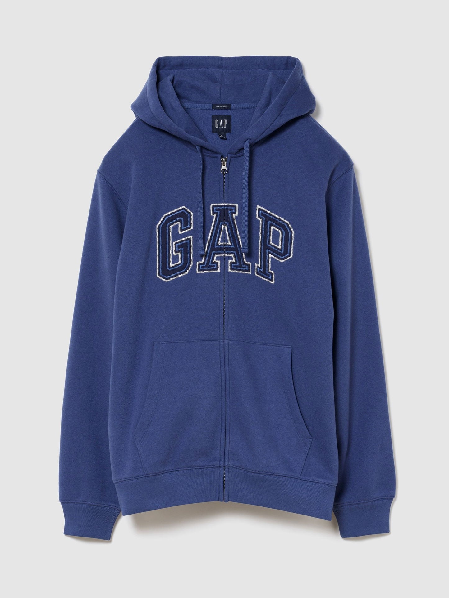 Koyu Mavi Vintagesoft Arch Logo Tam Fermuarlı Sweatshirt