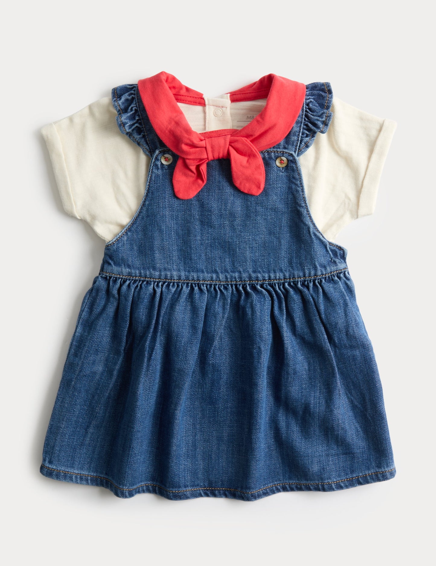 Pamuklu Denim Elbise Takım