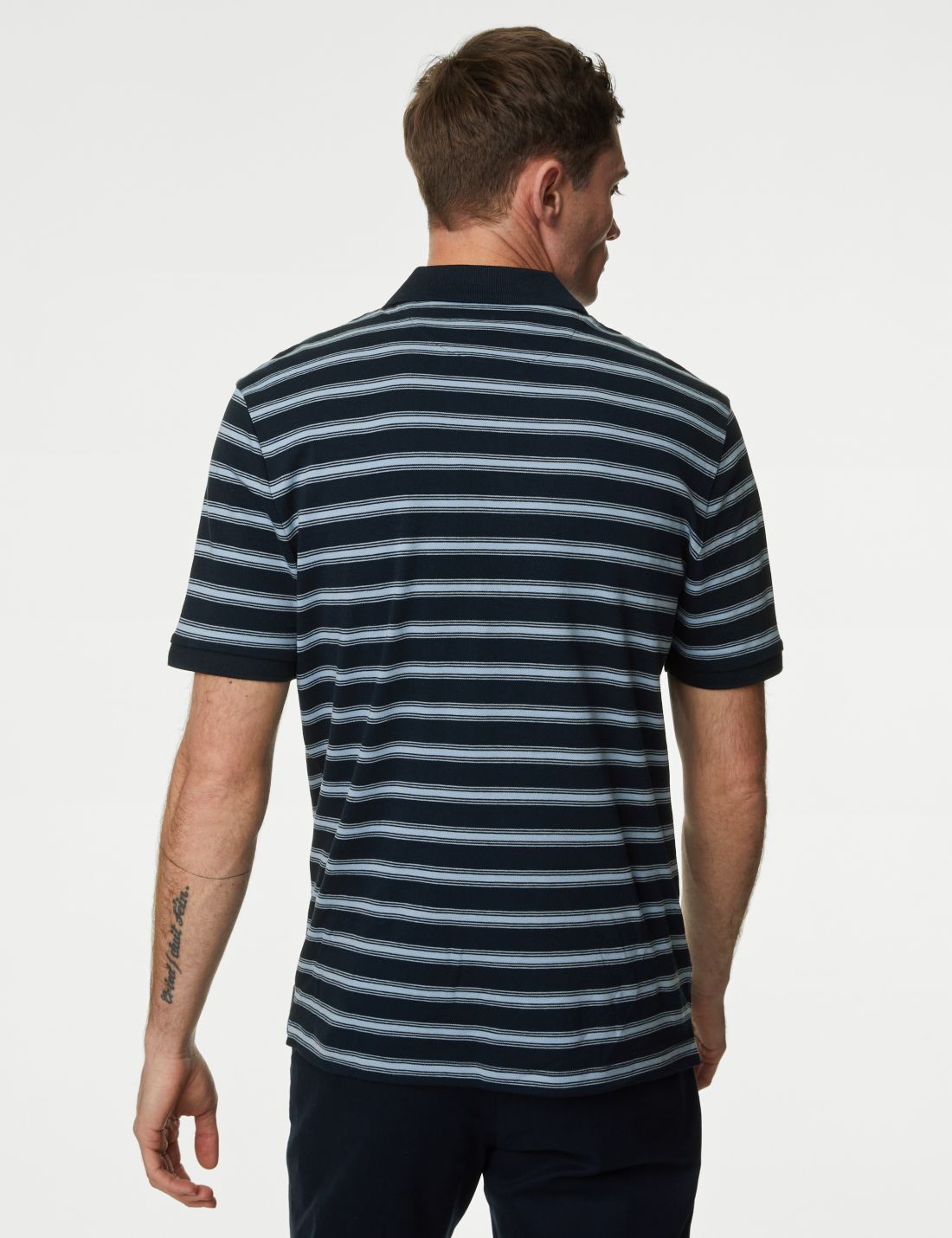 Saf Pamuklu Kısa Kollu Polo Yaka T-shirt