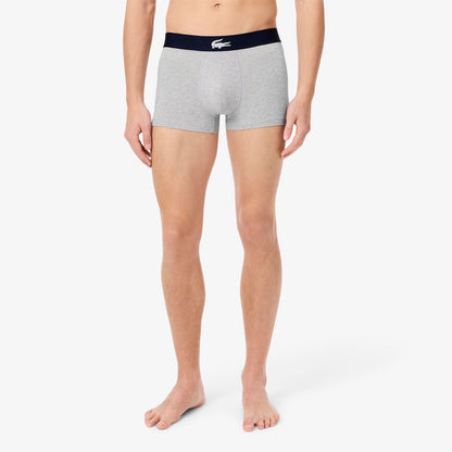 Lacoste Erkek Desenli 3'lü Renkli Boxer