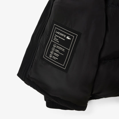 Lacoste Erkek Relaxed Fit Kapüşonlu Siyah Mont