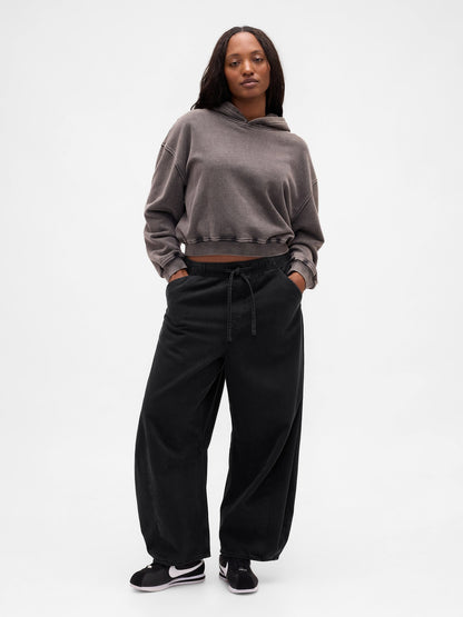 Siyah Mid Rise Ultrasoft Easy Horseshoe Jean Pantolon