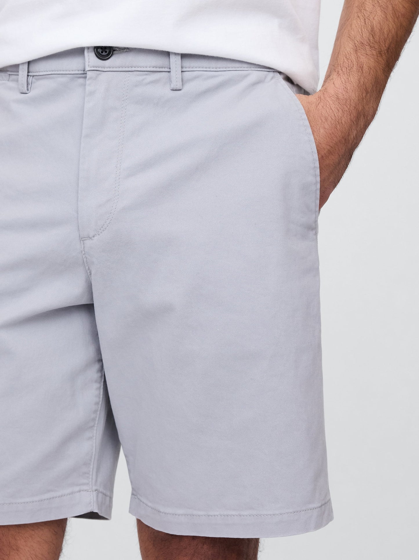 Açık Gri Essential Khaki Şort