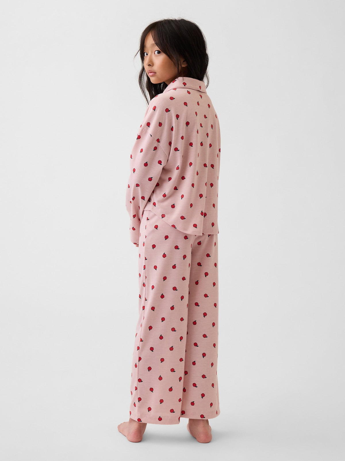 Açık Pembe Recycled Baskılı Pijama Takımı
