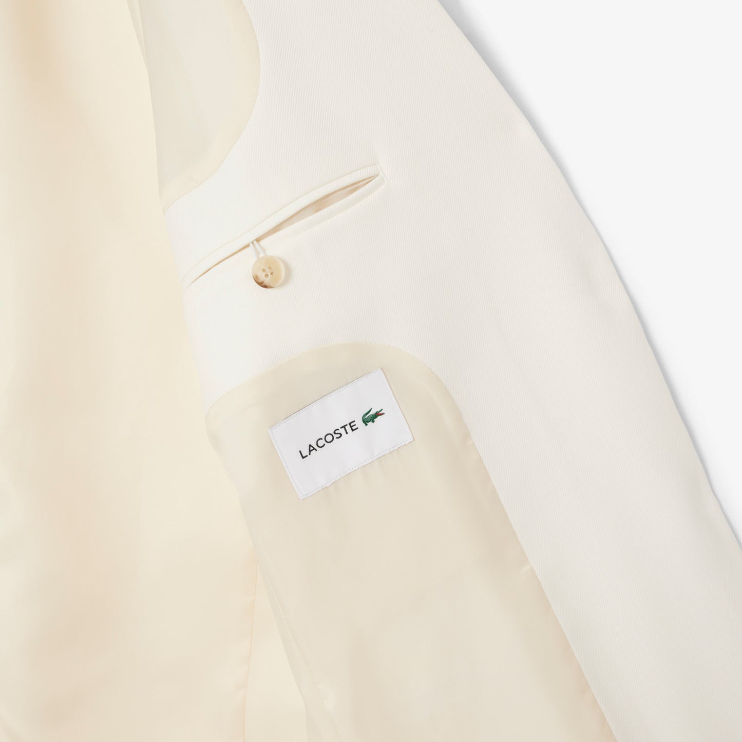 Lacoste Kadın Relaxed Fit Krem Blazer