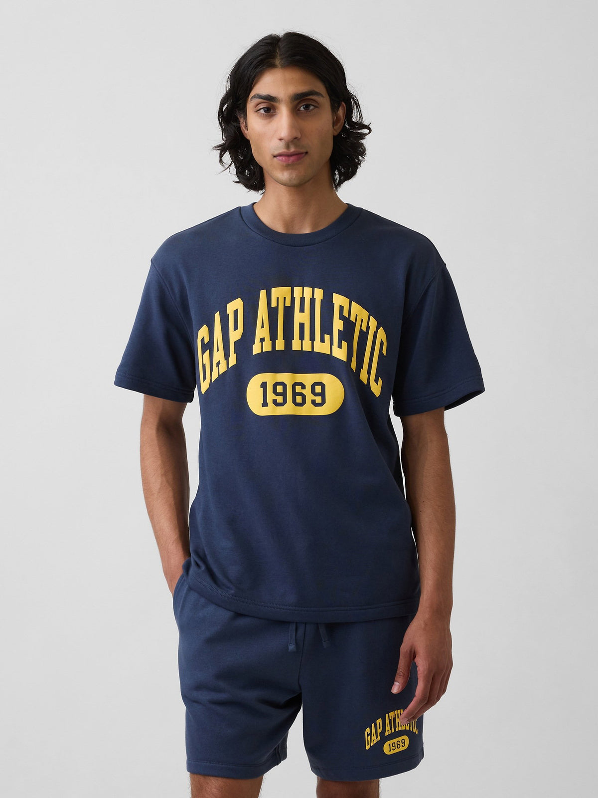 Haki Relaxed Fransız Havlu Kumaş Grafik Baskılı T-shirt
