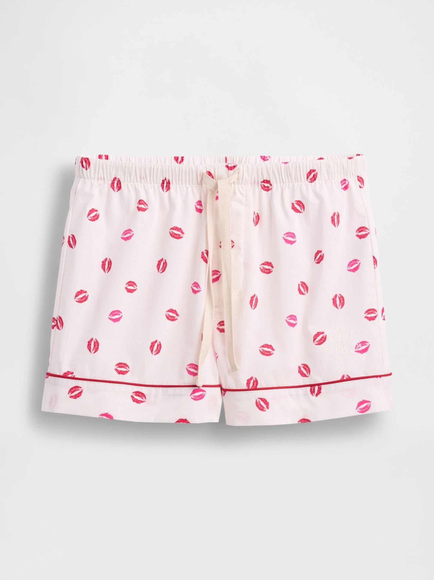 Kırık Beyaz Gap × Summer Fridays Poplin Kiss Pijama Boxer Şort