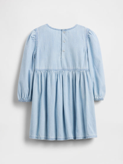 Mavi Denim Ruffle Heart Elbise