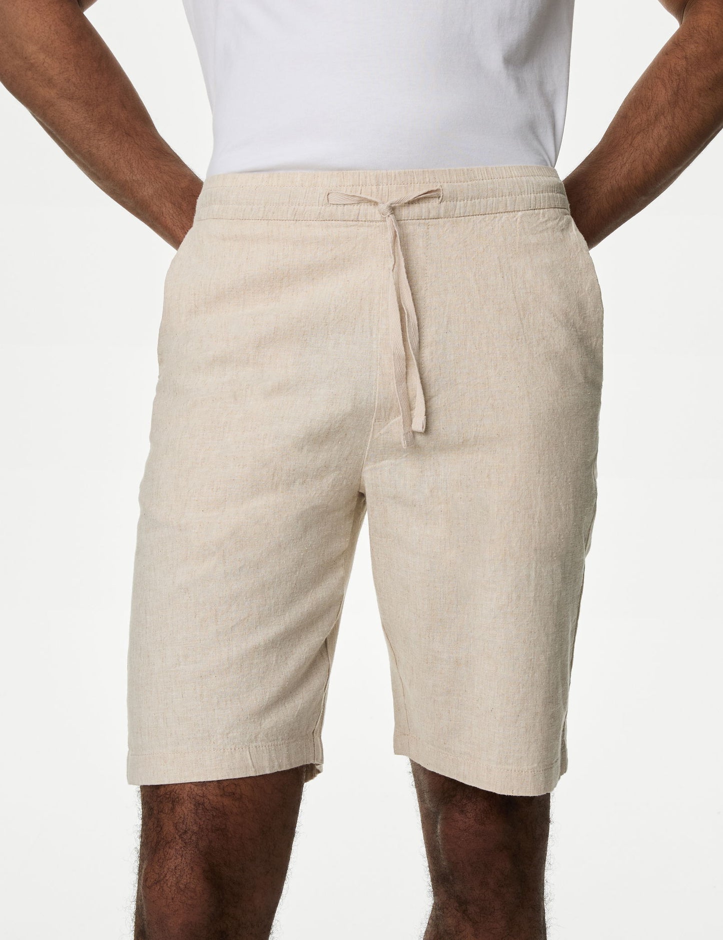 Regular Fit Keten Şort