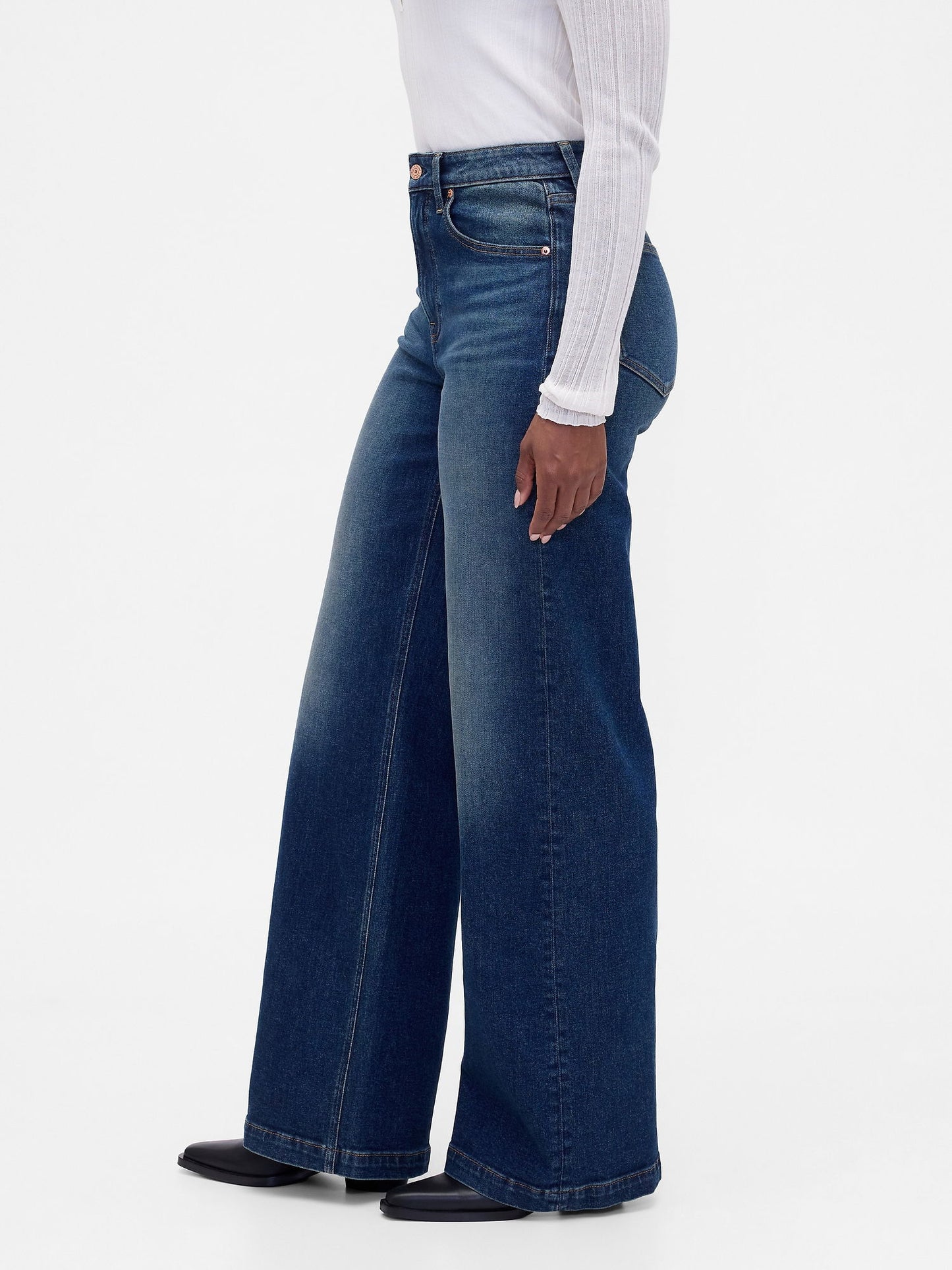 Mavi Curvy High Rise Stride Wide-leg Jean Pantolon