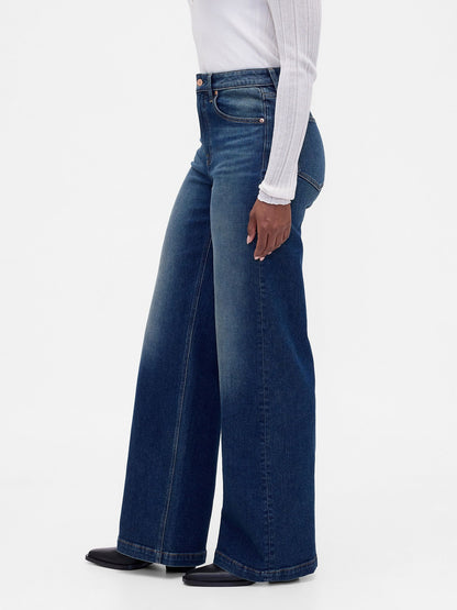 Mavi Curvy High Rise Stride Wide-leg Jean Pantolon
