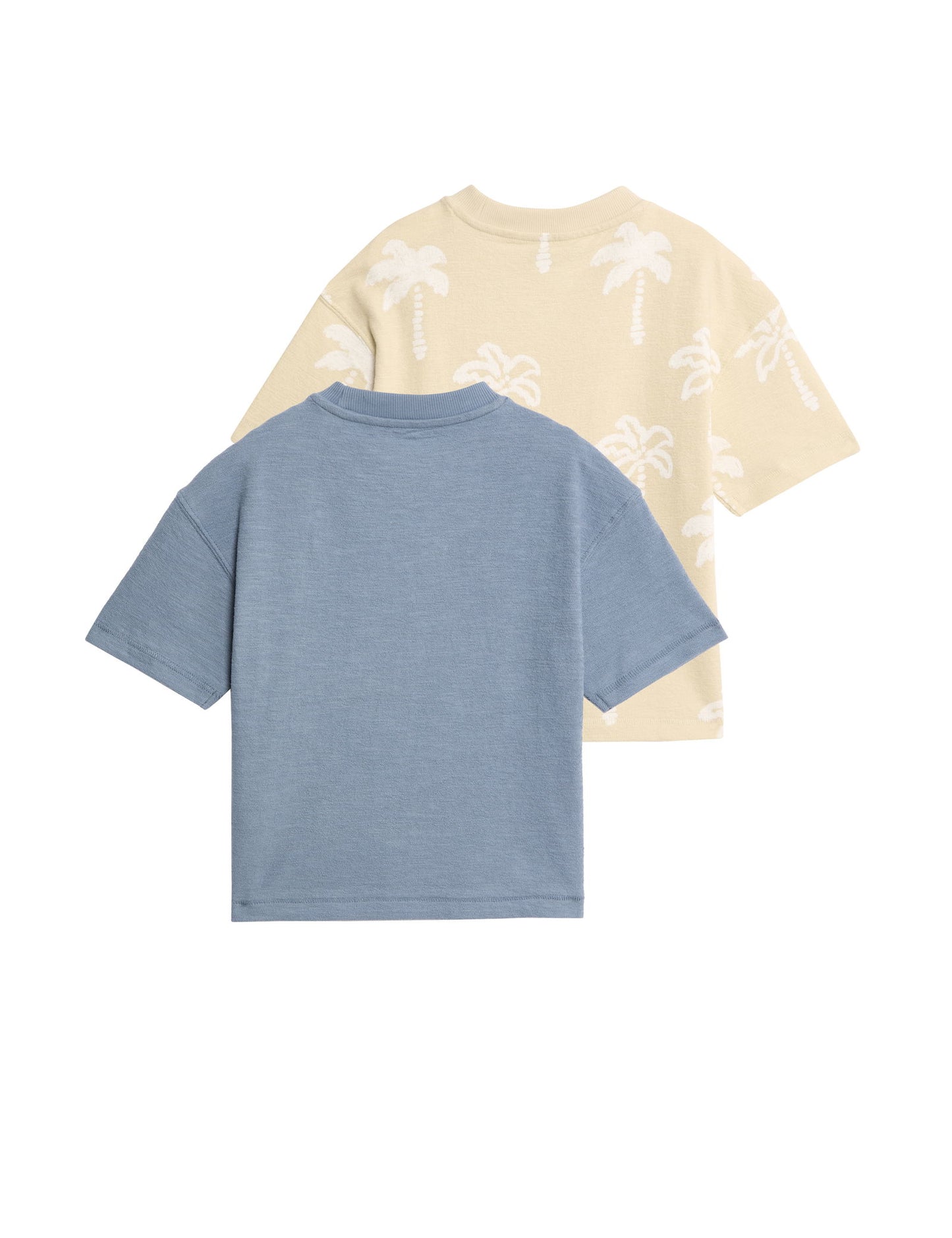 Saf Pamuk Işlemeli 2’li T-shirt (2–8 Yaş)