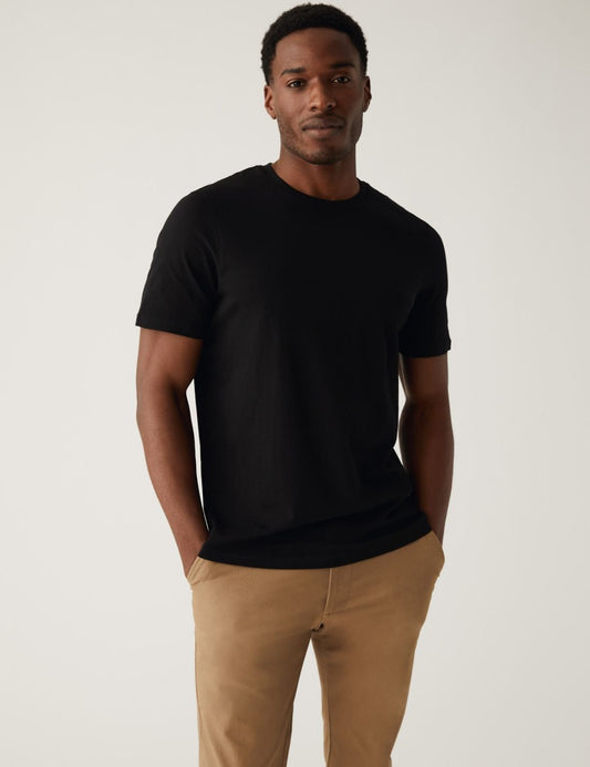 Saf Pamuklu Kısa Kollu T-shirt