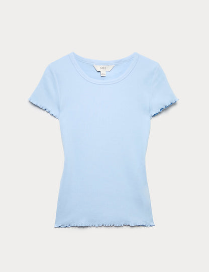 Pamuklu Ribana T-shirt