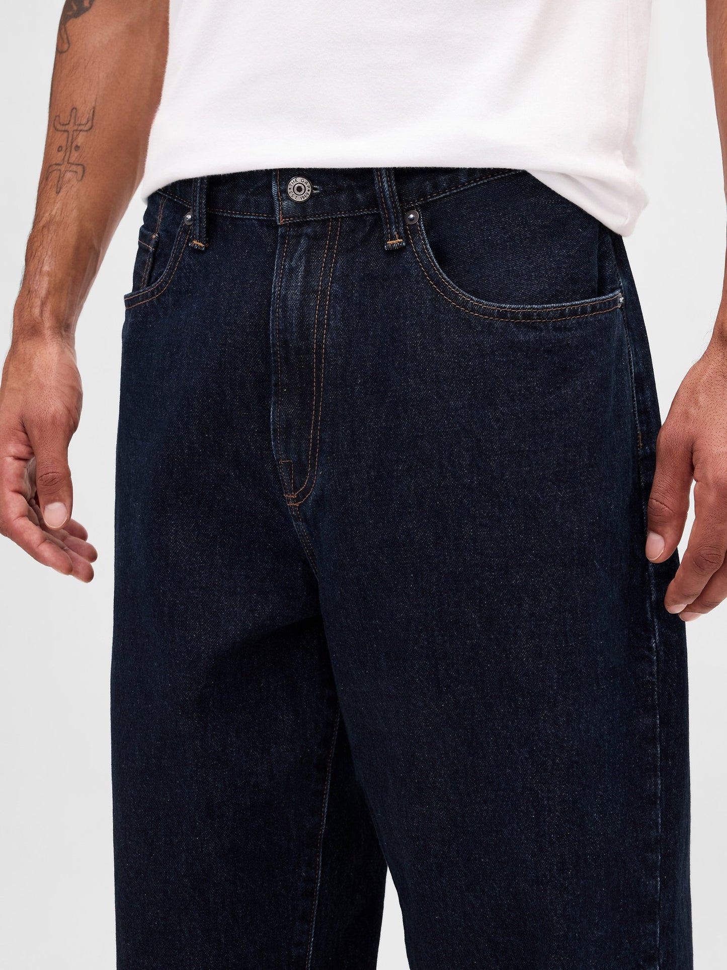Koyu Mavi Baggy Jean Pantolon