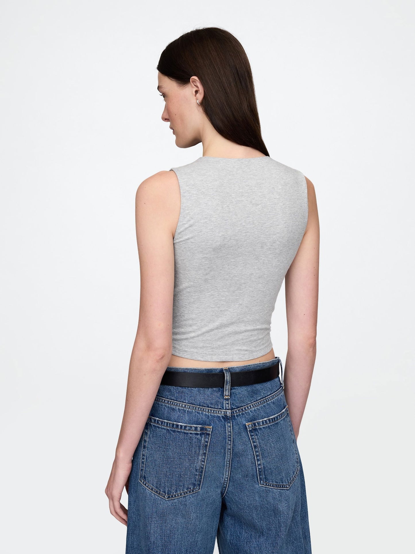 Gri Örme Jersey Atlet