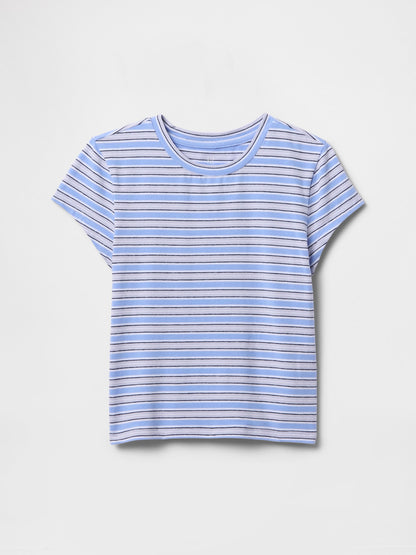 Mavi Yuvarlak Yaka T-shirt