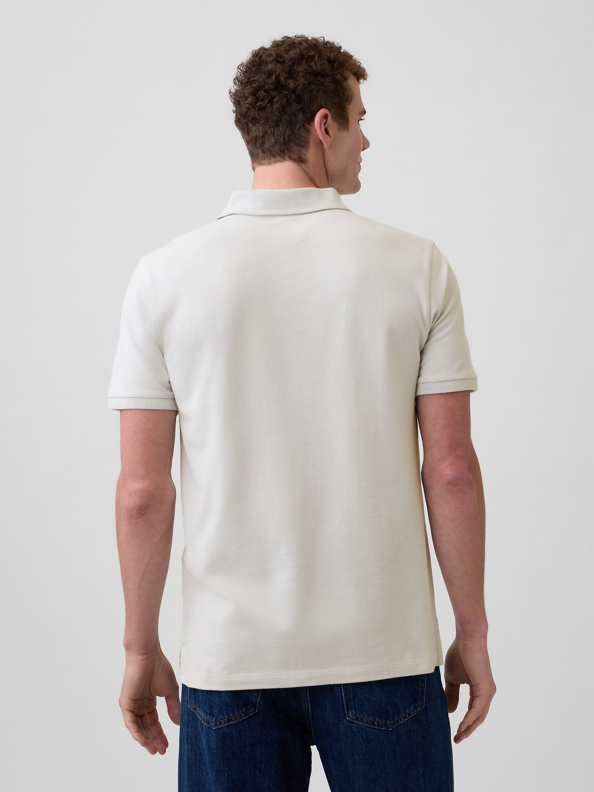 Krem Colorblock Stretch Pique Polo T-shirt