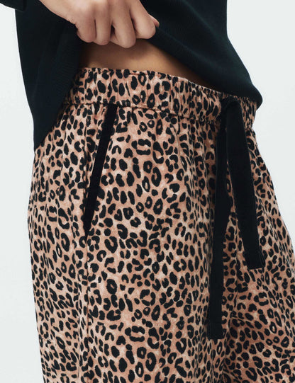 Leopar Desenli Pijama Takımı