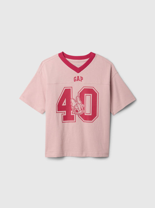 Pembe Gap × Disney Gap Logo Varsity T-Shirt