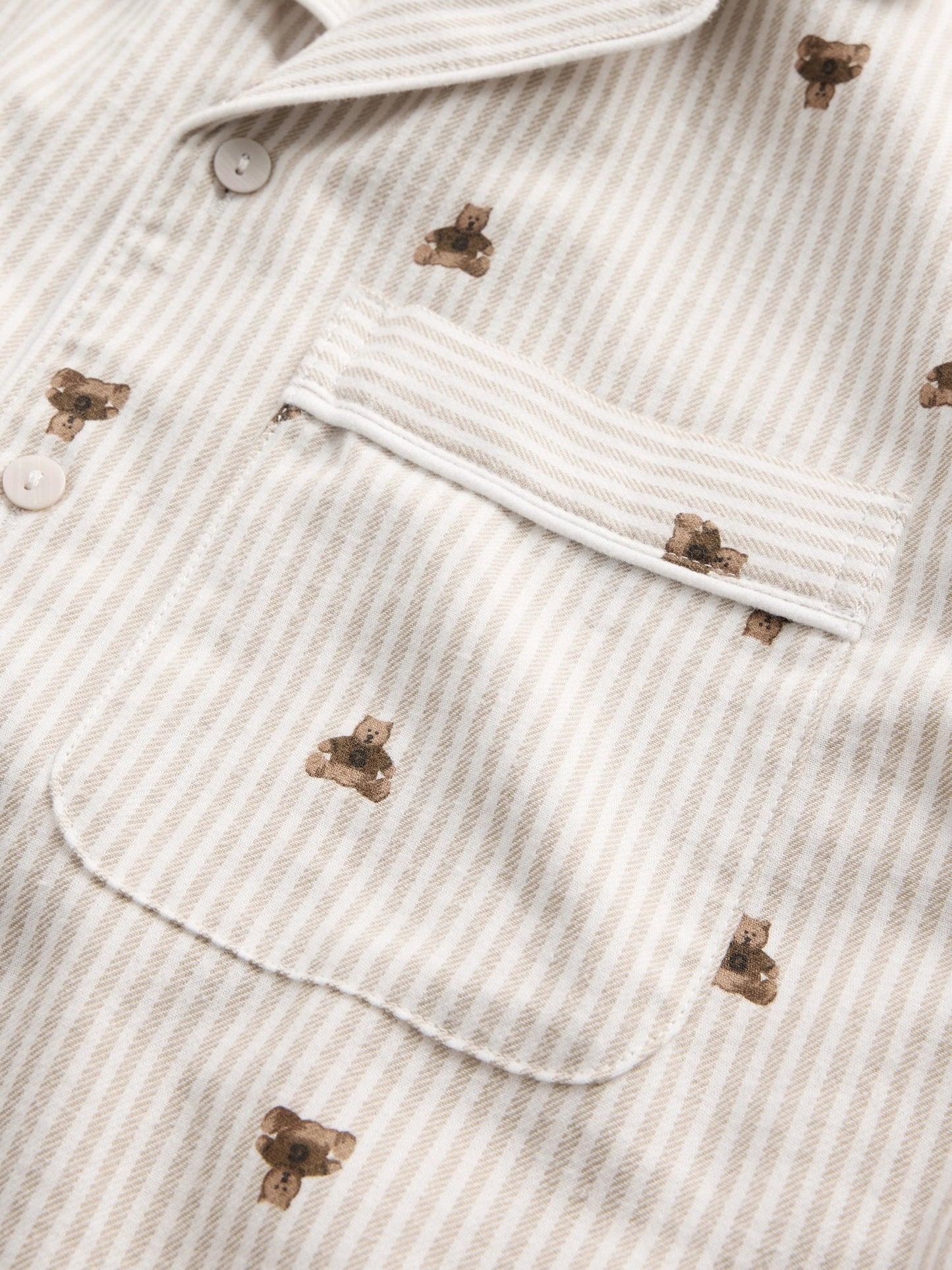 Beyaz Softest Flannel Pijama Üstü