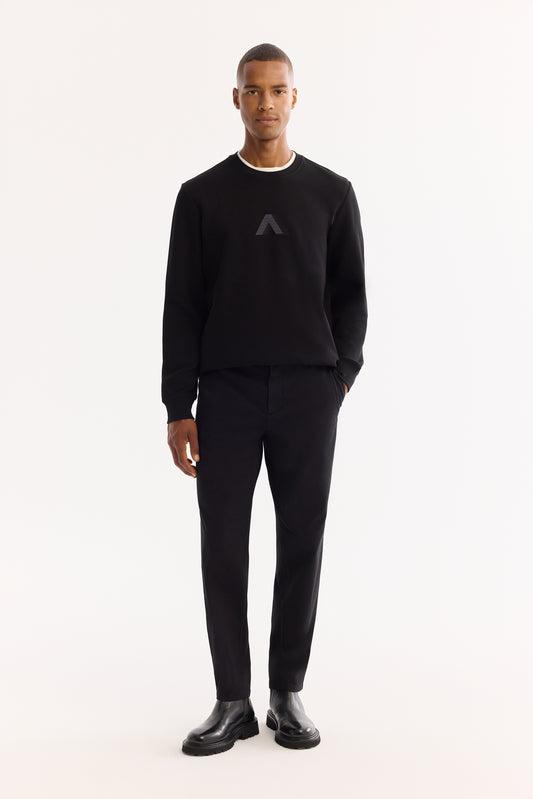 Siyah Düz Lyocell Kumaş Yandan Cepli