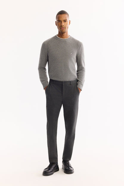 Antrasit Düz Polyviskon Örme Kumaş Yandan Cepli